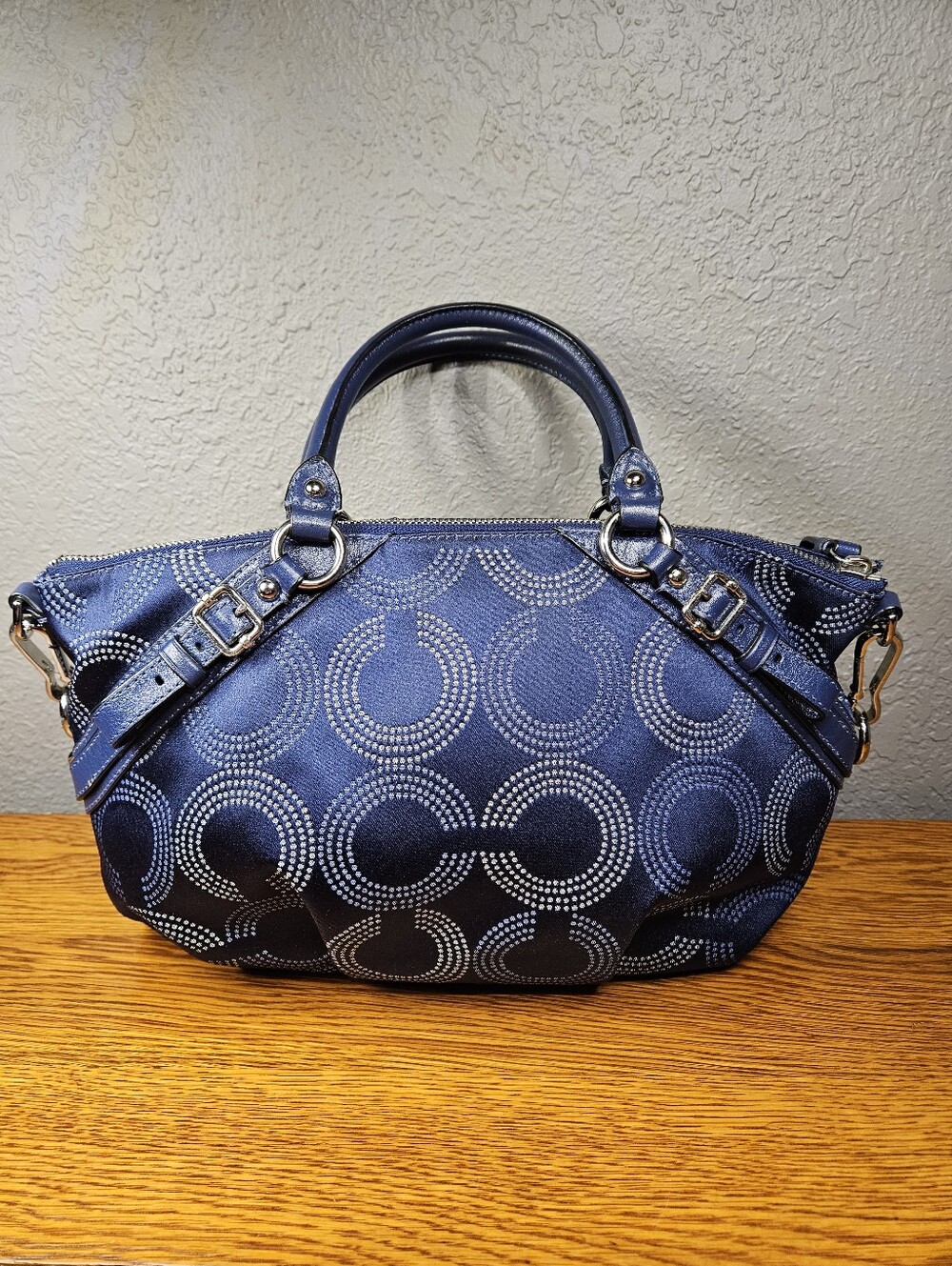 Coach Madison Dotted Op Art Sophia Convertible Bag - Picture 5 of 14